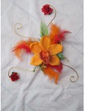 Décoration de voiture pour mariage avec de belles orchidées