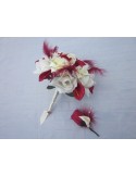Splendide Bouquet de Mariée Rond pour mariage thème Bordeaux