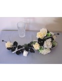 Bouquet de Mariée Cascade thème Noir avec des Orchidées et Roses