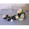 Bouquet de Mariée Cascade thème Noir avec des Orchidées et Roses