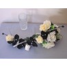 Bouquet mariée noir ivoire orchidée roses