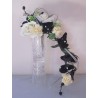 Bouquet mariée noir ivoire orchidée roses