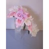 Bouquet de mariée ivoire / rose tendre perles