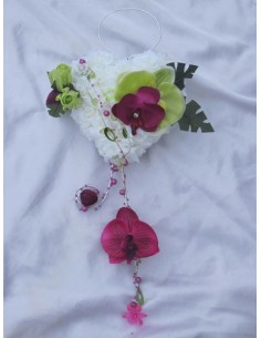 Bouquet de Mariee "Cœur des Orchidées" avec de belles roses