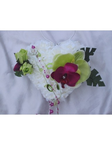 Bouquet de Mariee "Cœur des Orchidées" avec de belles roses