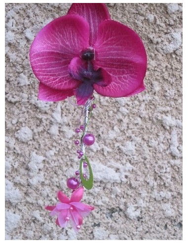 Bouquet de Mariee "Cœur des Orchidées" avec de belles roses
