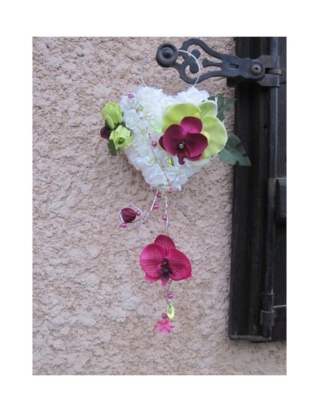 Bouquet de Mariee "Cœur des Orchidées" avec de belles roses