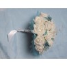 Bouquet mariée blanc turquoise