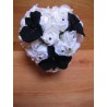 Bouquet coeur noir et blanc