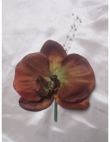 Bouquet de Mariée Tombant Cascade thème "Orchidées Chocolat"