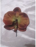 Épingle de cheveux pour mariage avec orchidée couleur chocolat