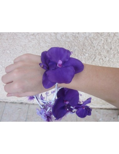 Spécial Bouquet de Mariée pour Poignet avec Orchidées et Papillons