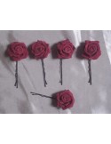 Épingle de cheveux mariage couleur bordeaux