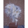 Magnifique bouquet de mariée blanc, gris et argent