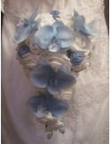 Bouquet de fleurs Tombant "orchidées bleues" pour mariage charnel
