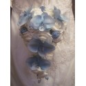 Bouquet de fleurs Tombant "orchidées bleues" pour mariage charnel