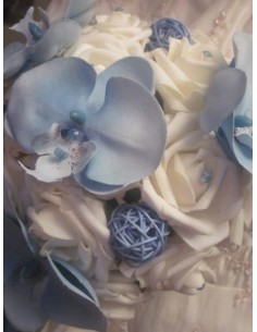 Bouquet de fleurs Tombant "orchidées bleues" pour mariage charnel 2