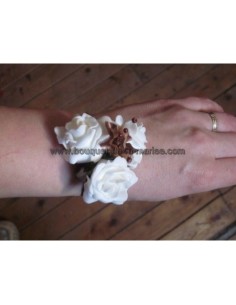 Lot Mariage Privé Diaz: Bouquet coeur, boutonnières et bracelets 2