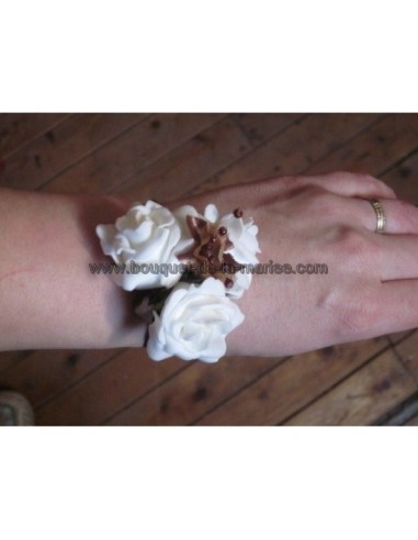 Lot Mariage Privé Diaz: Bouquet coeur, boutonnières et bracelets