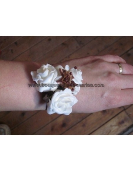 Lot Mariage Privé Diaz: Bouquet coeur, boutonnières et bracelets