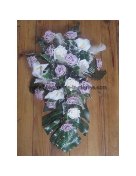 Lot mariage Diaz 2: Décoration voiture, 6 fleurs et 1 boutonnière