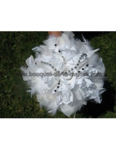 LOT bouquet de la mariée + boutonnière + demoiselle d'honneur