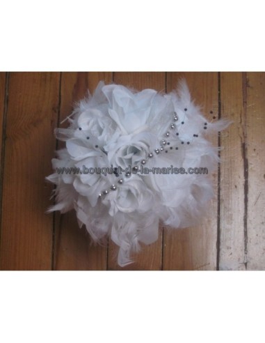 LOT bouquet de la mariée + boutonnière + demoiselle d'honneur