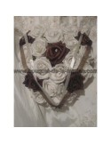 Bouquet de mariage Rond thème coeur au chocolat avec des roses