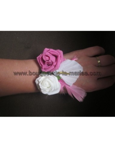 bracelet de roses et arums