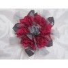 bouquet mariée bordeaux noir et gris