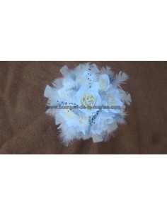 Lot privé Mariage: bouquets et boutonnières ivoire argent noir