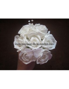 Bouquet demoiselle d'honneur avec de belles roses diamantées