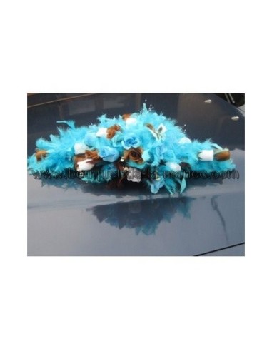 Commande Mariage n°375: bouquet de la mariée+ déco voiture
