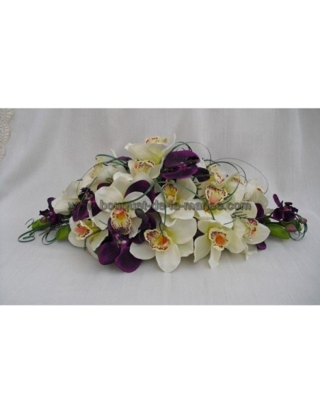 Commande mariage compositions orchidées noires et blanches Commande mariage compositions orchidées noires et blanches