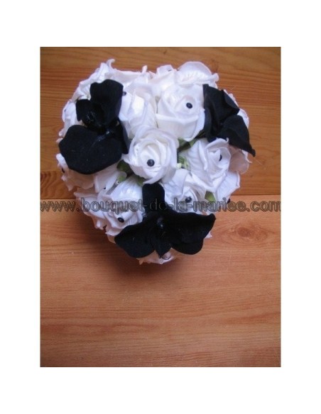 Commande mariage compositions orchidées noires et blanches Commande mariage compositions orchidées noires et blanches