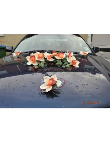 Commande mariage compositions orchidées noires et blanches