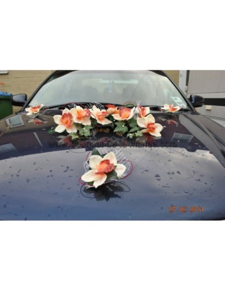 Commande mariage compositions orchidées noires et blanches Commande mariage compositions orchidées noires et blanches