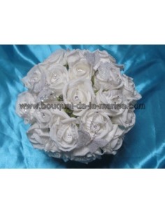 Commande Mariage n°238: bouquet, boutonnières, bracelets et déco de voiture