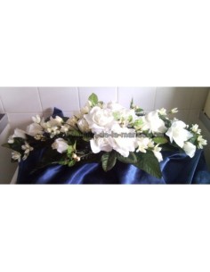 Commande Mariage n°238: bouquet, boutonnières, bracelets et déco de voiture  2