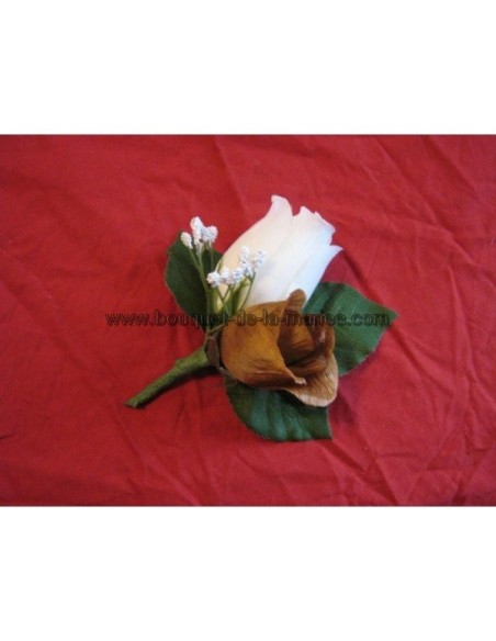 Commande Mariage n°238: bouquet, boutonnières, bracelets et déco de voiture 