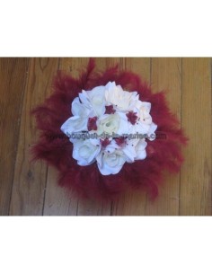 Lot mariage: Bouquet, boutonnière et décoration voiture