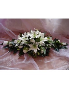 Lot mariage: Bouquet, boutonnière et décoration voiture 2