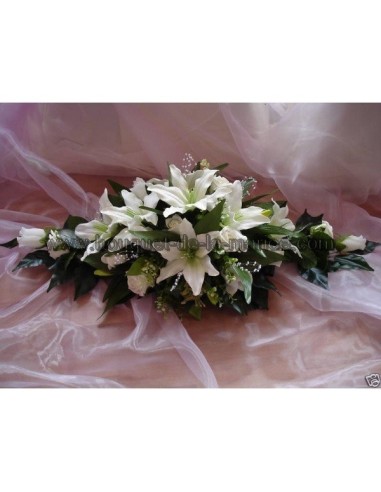 Lot mariage: Bouquet, boutonnière et décoration voiture