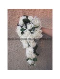 Promotion Bouquet mariage tombant thème Champagne ou ivoire