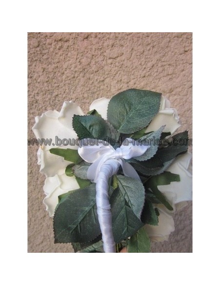 Promotion Bouquet mariage tombant thème Champagne ou ivoire