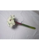 Bouquet de mariée faite avec des tiges longues couleur ivoire argent