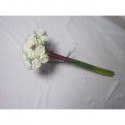 Bouquet de mariée faite avec des tiges longues couleur ivoire argent