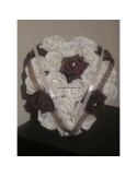Bouquet de mariage thème "cœur chocolat" avec de Belles Roses