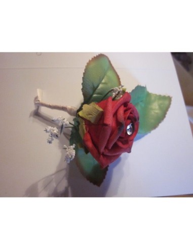 Splendide Bouquet de fleurs "Coeur" thème rouge ou bordeaux