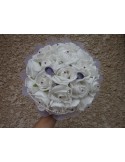 Bouquet de mariée avec des perles couleur parme ou chocolat
